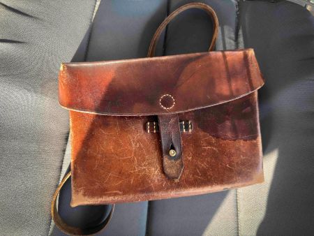 Schweizer Armee Vintage Ledertasche – Original Militär