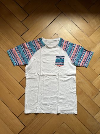 YOUR TURN - T-Shirt weiss gemustert M
