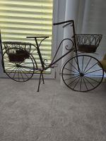Deko Fahrrad mit Korben, Metall, braun, gebraucht