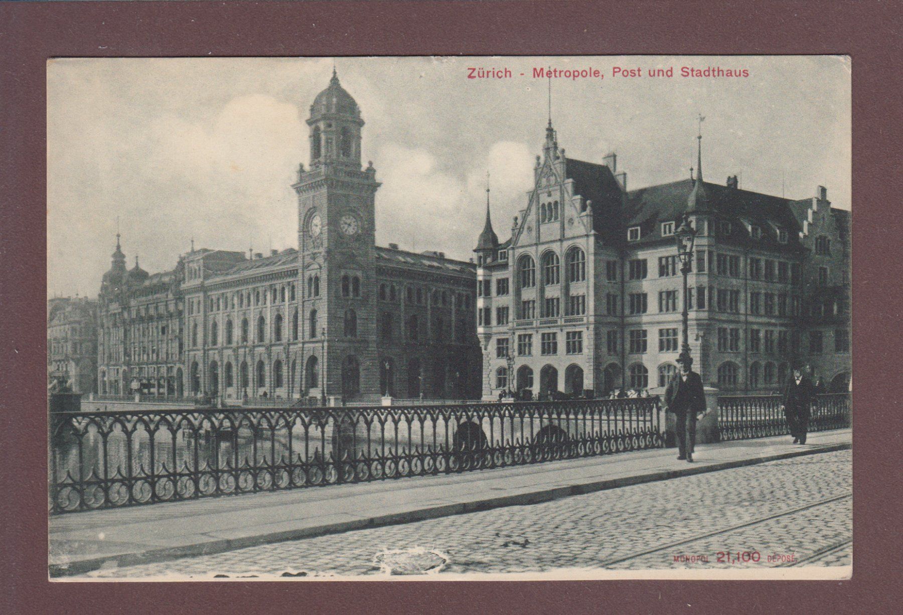 Cartoline postali: ZÜRICH - Métropole - Post - Leute – Usato da Pully venduto da nicecards