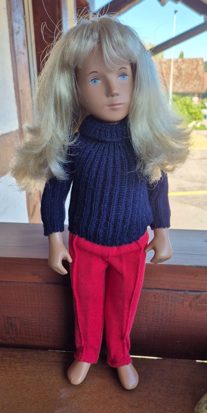 Sasha Morgenthaler Bambole: Sasha Morgenthaler Puppe Gingham Mädchen Trendon blond – Usato da Neerach venduto da SilliS 1