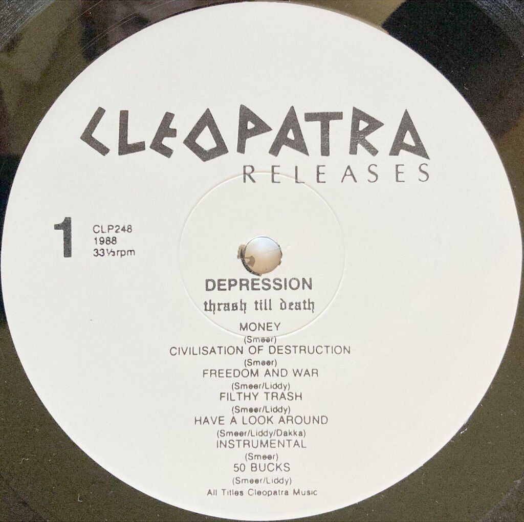 Vinyles: DEPRESSION - TRASH TILL DEATH - STUDIO TAPES – D'occasion à Bottens par hotter-than-hell 3