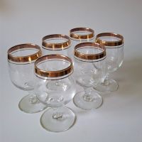 6 edle Sherrygläser, pantografiert, vintage, wie neu