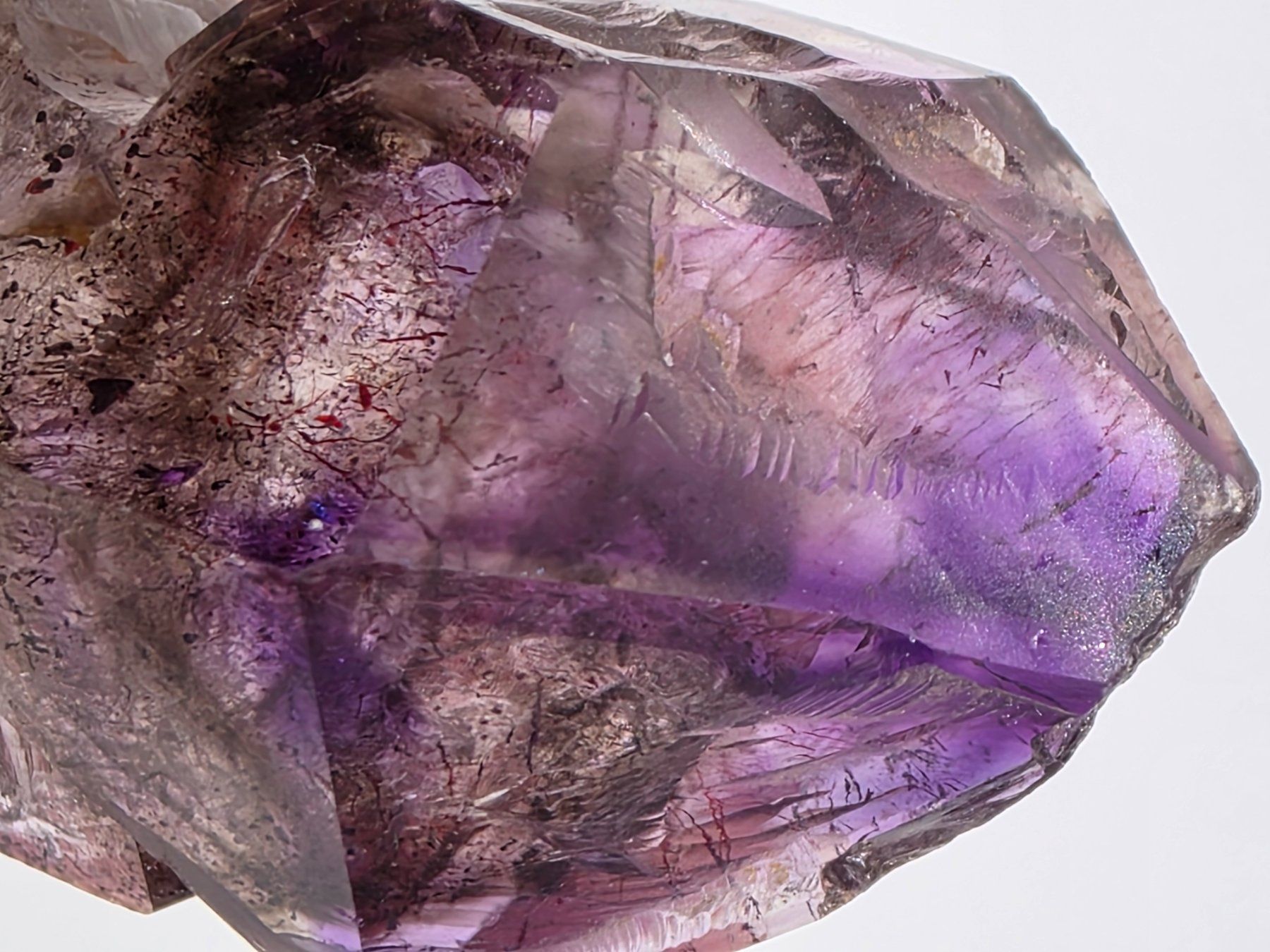 Minerali & Pietre curative: Enchanting Zimbabwe Amethyst scepter with Hematite inclusion – Usato da Figino venduto da minshop 4