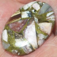Cabochon L-4127 – Spiny Kupfer Rhodochrosit 29x19mm
