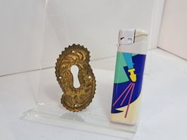 1 schöne antike Schlüssel Rosette, Messing (LOT310#MBS3)