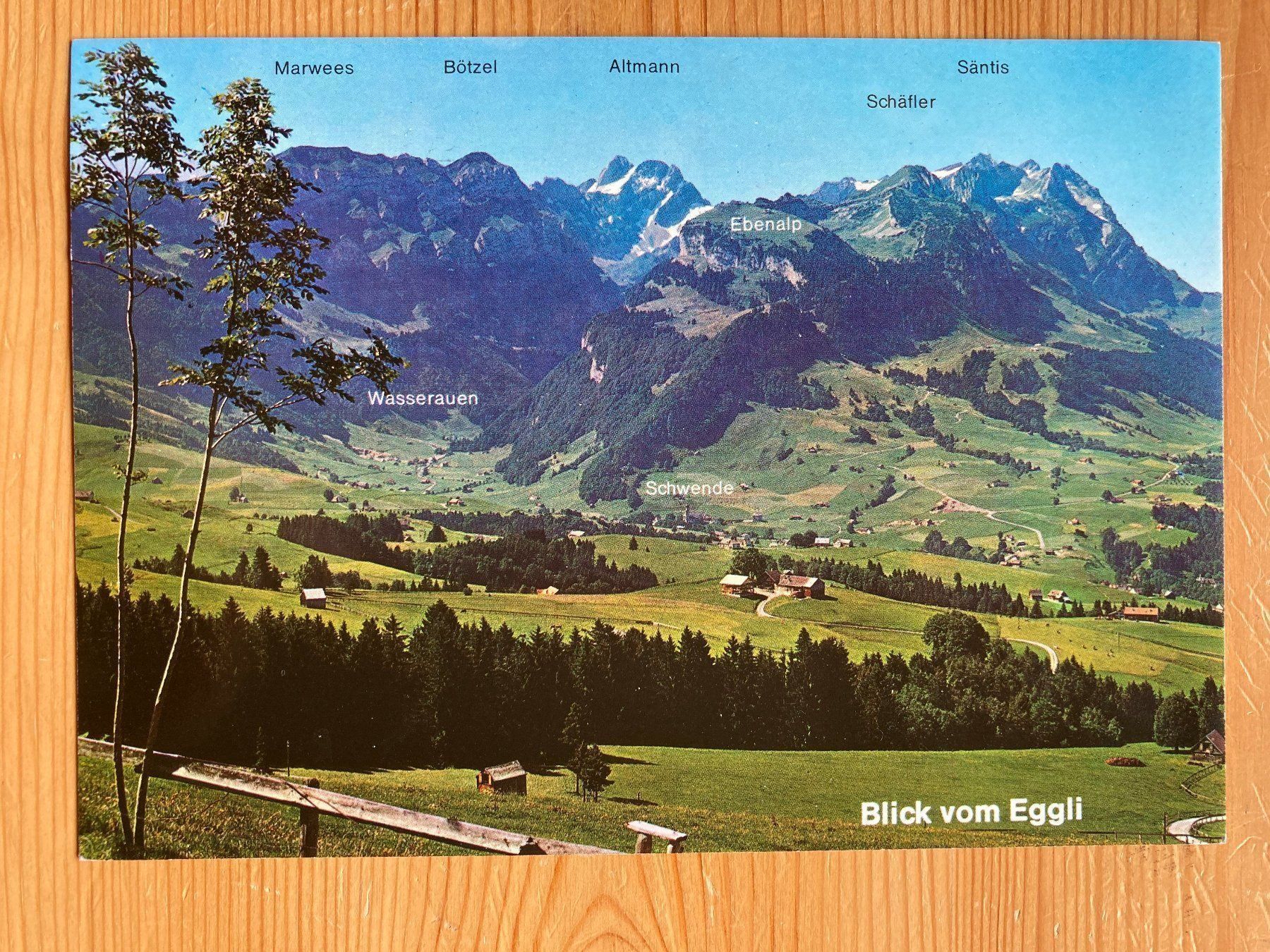 Cartoline postali: Steinegg - Blick vom Eggli - AK 1990 – Usato da Oberuzwil venduto da Henri09