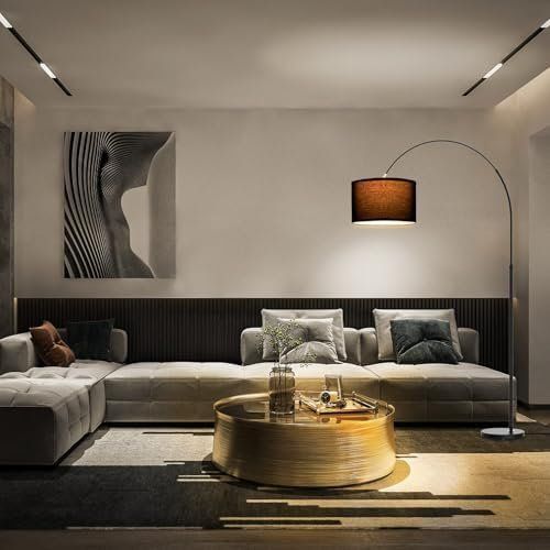 Lampen: Schwarzer Lampenschirm Bogenlampe Stehlampe LED E27 – Neu und originalverpackt aus Hundwil von Equiply 4