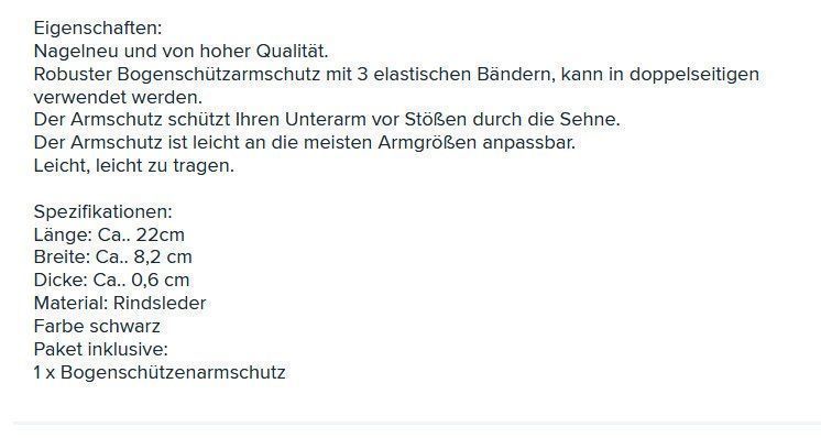 Schutz & Schoner: Armschutz für Bogenschiessen – Neu und originalverpackt aus Walenstadt von SchnaeppchenRabe 4