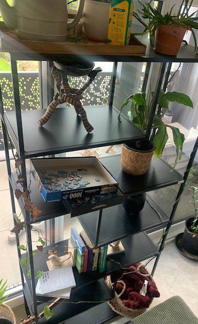 Scaffali: Schwarzes Regal, Metall, Industrial Design – Usato da Biel/Bienne venduto da vsc_5f7v