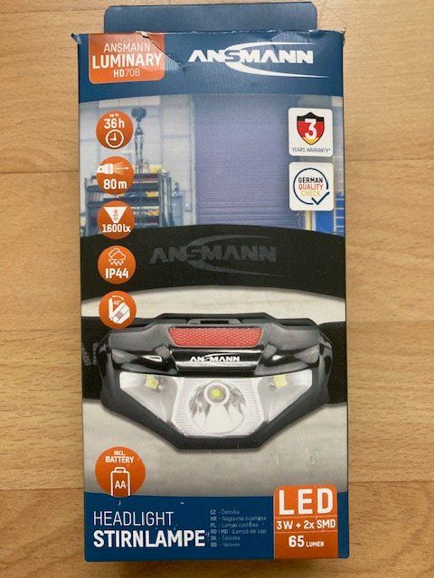 Lampen: LED-Stirnlampe, neu – Neu und originalverpackt aus Cham von I7I7