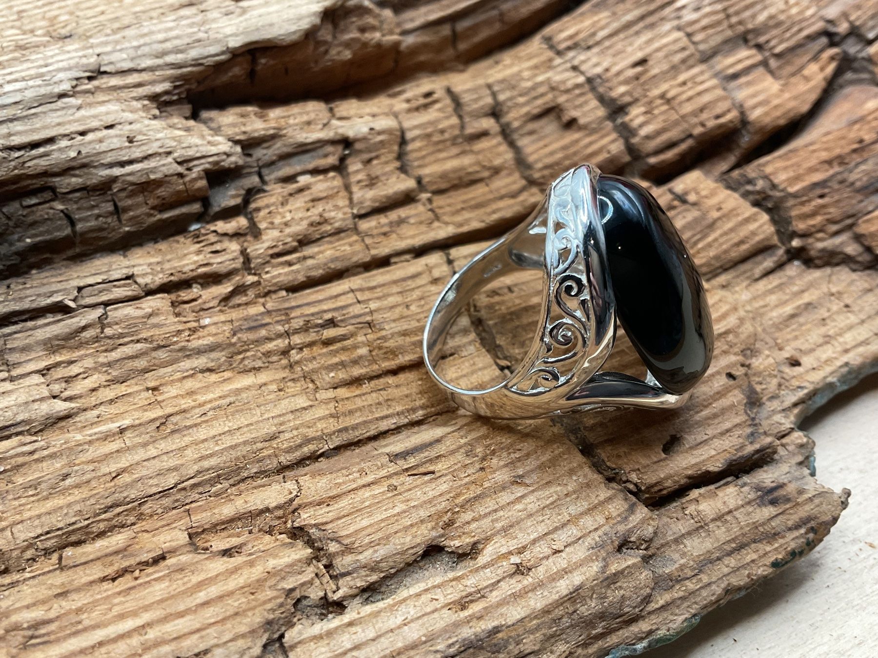 Ringe: Statementring Onyx in Sterlingsilber, Gr.9 – Neu (gemäss Beschreibung) aus luzern von Alpendorf1 4