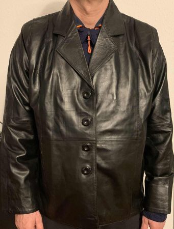 Leder jacke Soft Lamm Fabrikneu Neu L   post 9.-