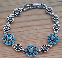 Vintage Armband mit Türkis Schmucksteinen - Wunderschön!