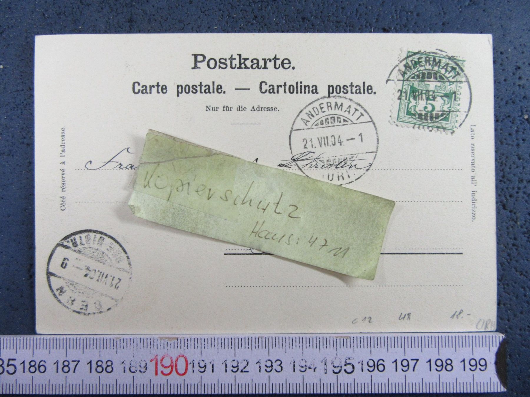 Cartes postales: ANDERMATT 1904 URI AK – D'occasion à Ettingen par Hausi4711 3