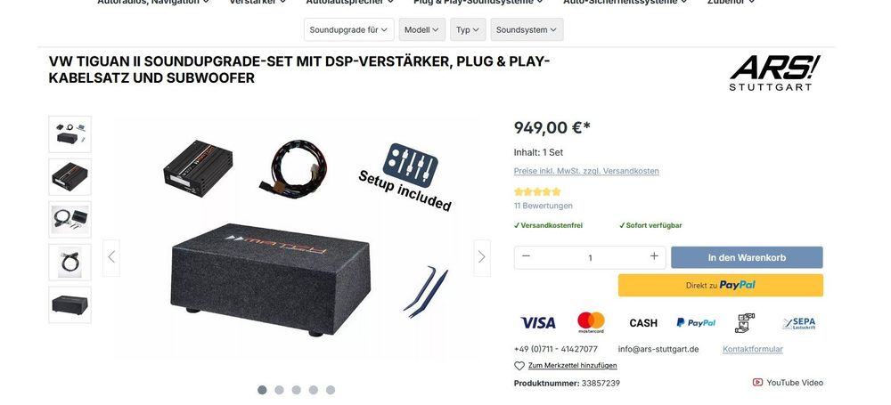 Haut-parleurs: VW Tiguan II Sound Upgrade Set - Plug & Play Subwoofer – D'occasion à Rheinfelden par olijoa