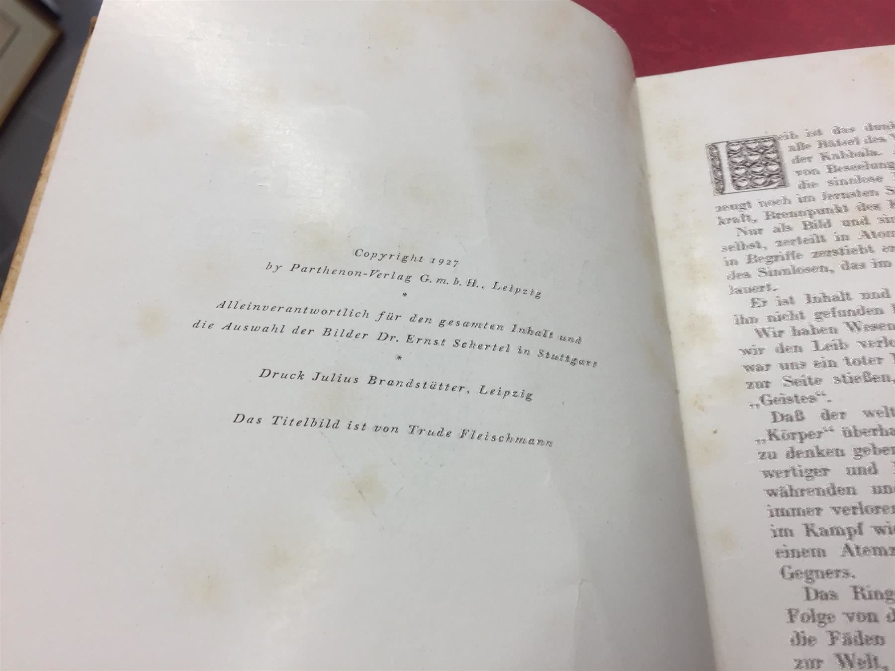 Libri: SCHERTEL Ernst; Der Dienst am Körper – Usato da Bern venduto da Jwpm66 1