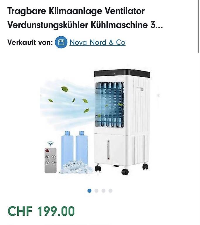 Ventilateurs: Tragbare Klimaanlage Ventilator  – D'occasion à Dübendorf par Handyoutlet