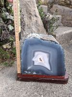 Wunderschöne Achatstein auf Holzständer 7.8kg ohne Holz