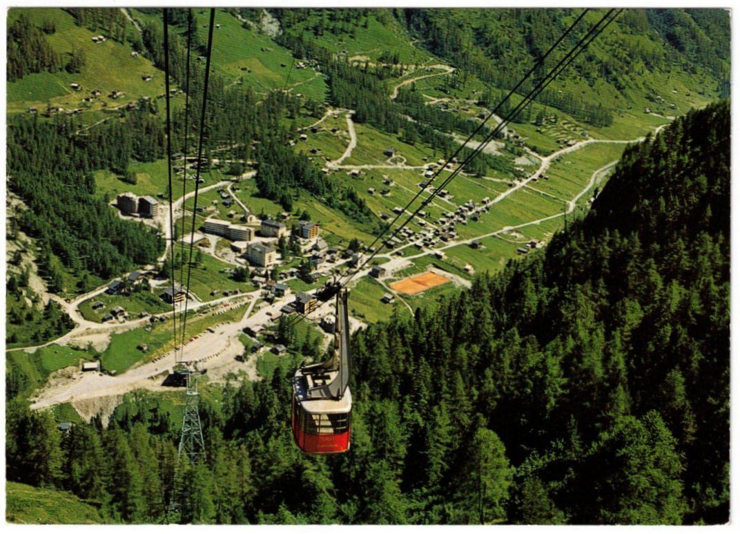 Cartoline postali: Zinal - Luftseilbahn Sorebois – Usato da Binningen venduto da Mountainrider