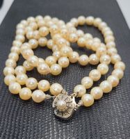 Gold 585 Perlen Kette Mit Gold Verschluss