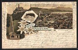 Litho Luzern, Totalansicht, Gütsch