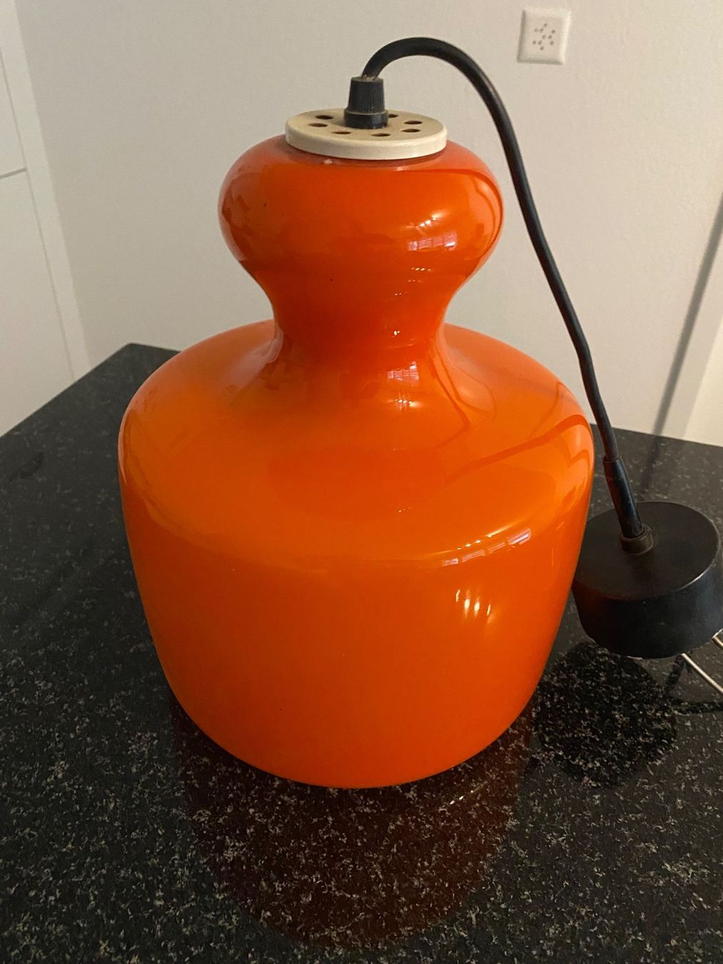 Lampadari & plafoniere: Orange Glas Hängelampe, Vintage! – Usato da Bätterkinden venduto da Albera 2