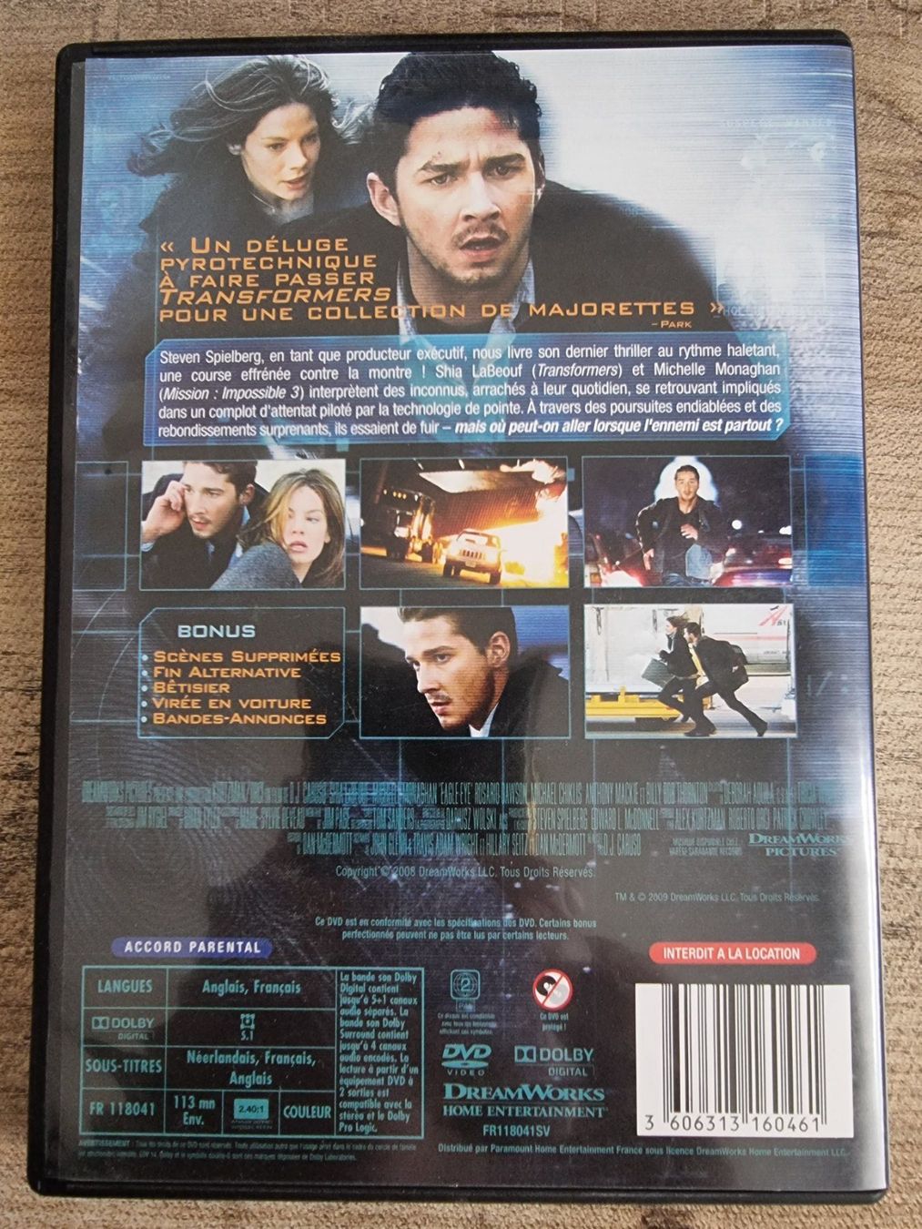 Alle DVDs: L'oeil du mal (Eagle Eye) – Gebraucht aus Chavannes-près-Renens von XWR4 1