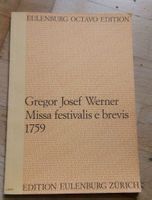 Gregor Josef Werner: Missa festivalis e brevis 1759  E-10005