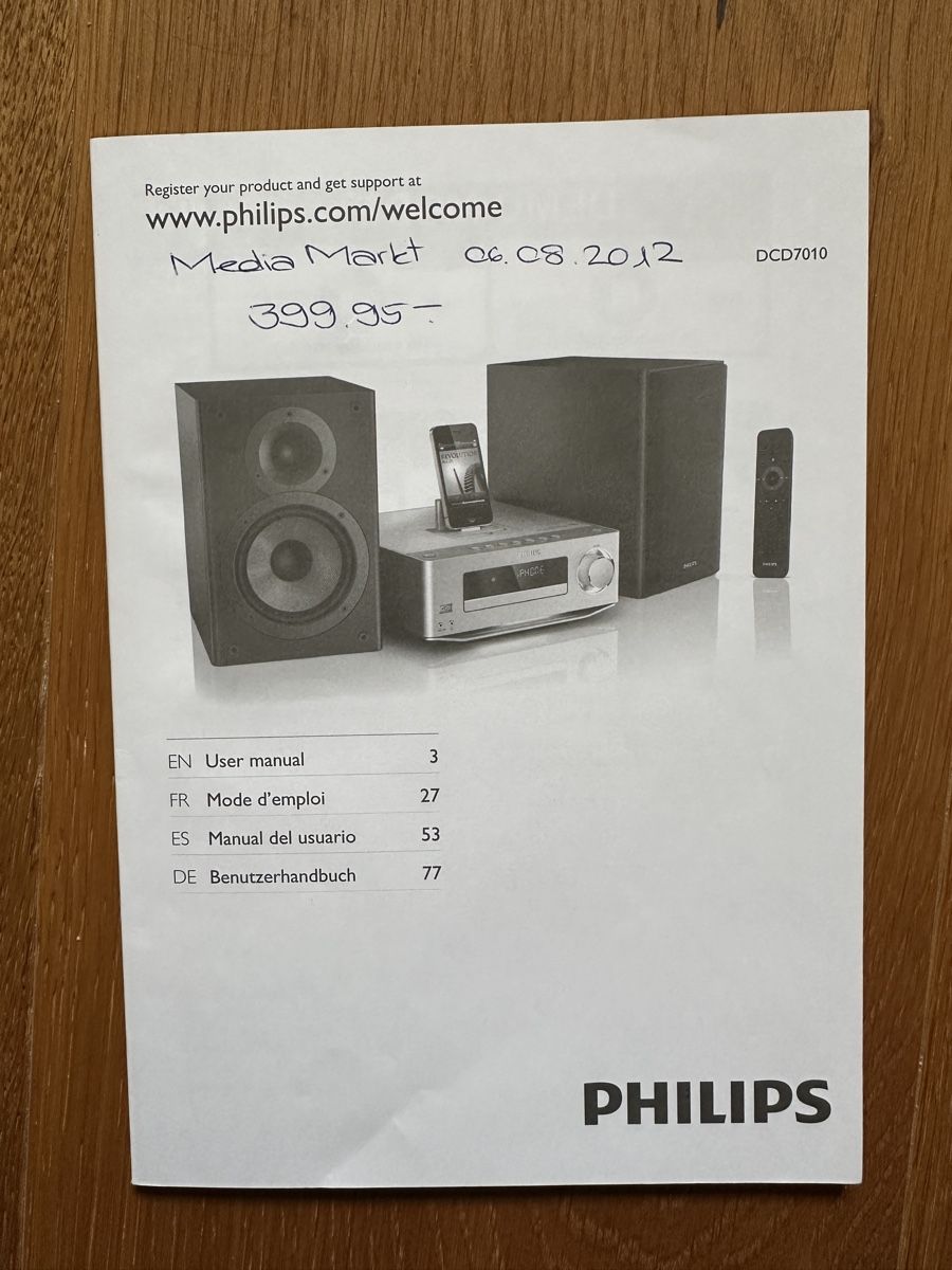 Philips Sistemi audio & multimediali: Philips Stereoanlage DCD7010 – Difettoso da Zunzgen venduto da Blueberry87 3