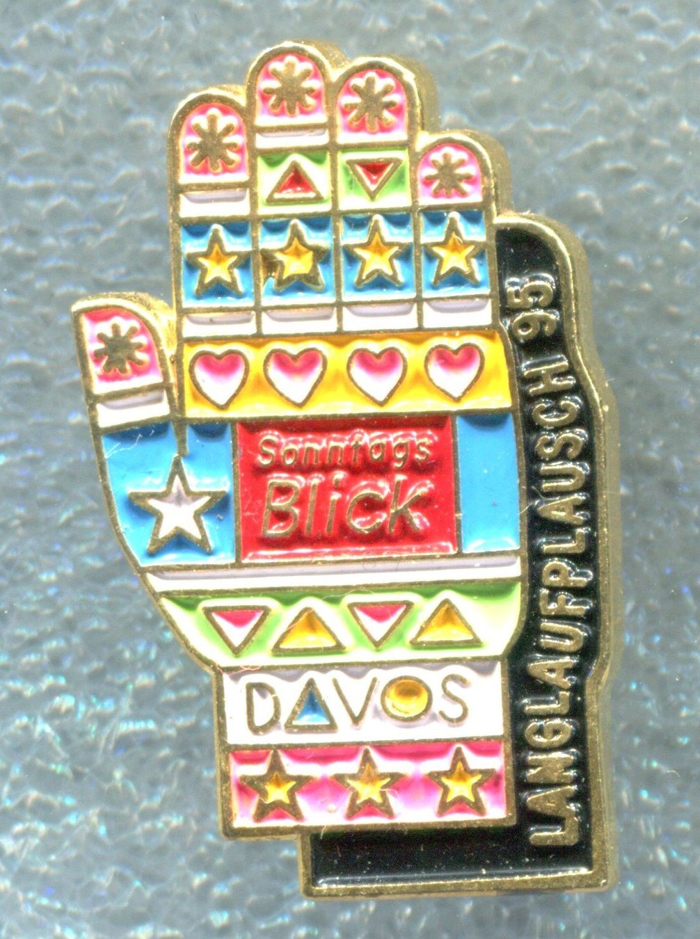 Placchette & Badge: Sonntags Blick  DAVOS  Langlauf '95 – Usato da Winterthur venduto da Sammleroase