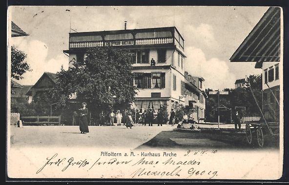 Cartoline postali: AK Affoltern a. A., Kurhaus Arche, 1910 – Usato da Berlin venduto da bartko-reher