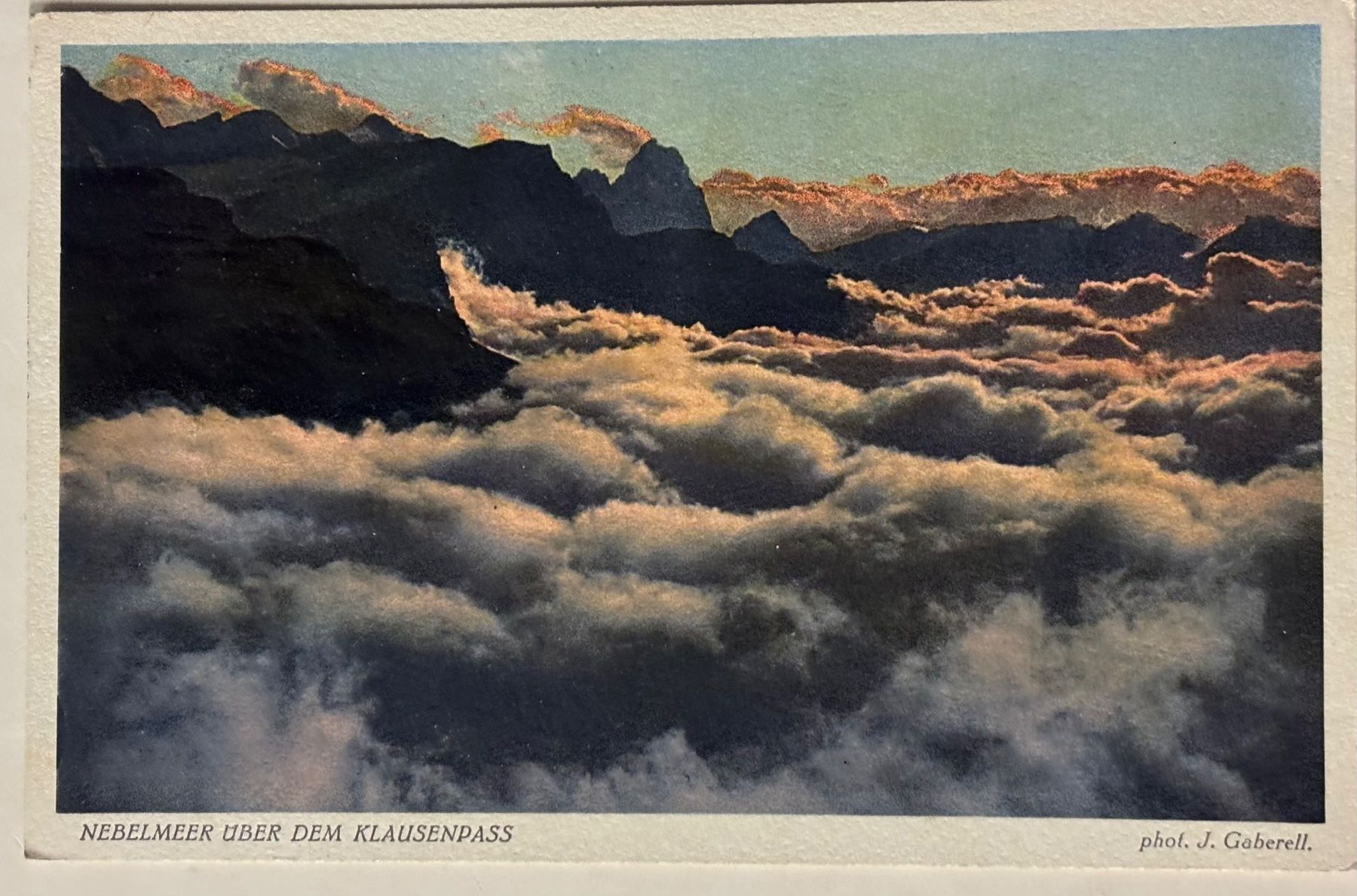 Cartoline postali: Gaberell - Klausenpass, Nebelmeer – Usato da Frauenfeld venduto da Merk52