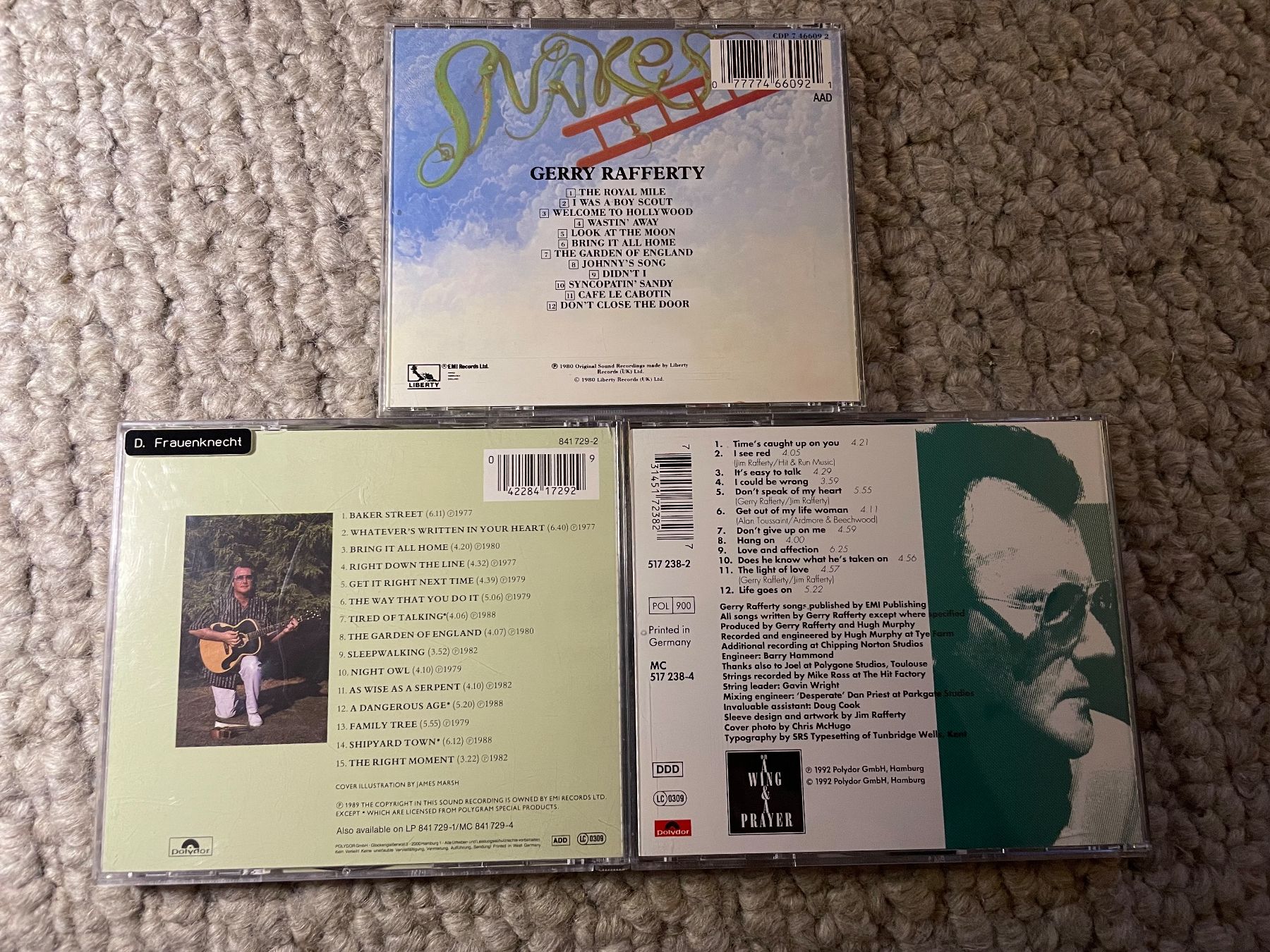 CDs: 2x Gerry Rafferty – Gebraucht aus Reinach AG von trigger7811 2
