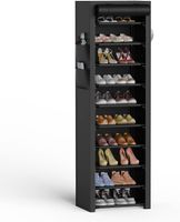 Vicye Schuhregal 11 Ebenen 20-22 Paar Schuhe Schwarz Überzug
