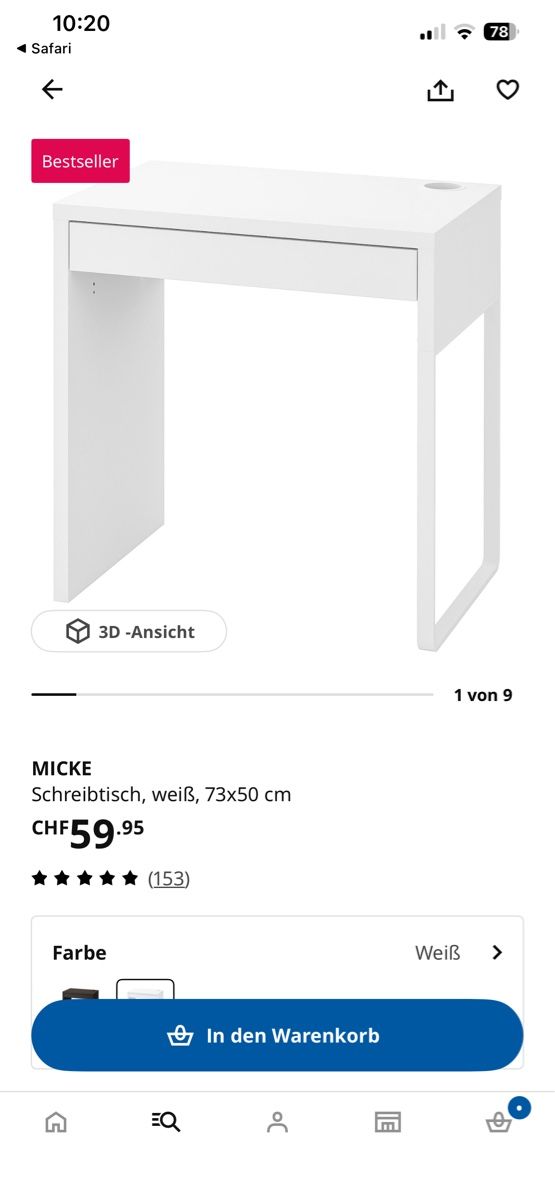 Ikea Scrivanie: MICKE Kinder Schreibtisch IKEA – Usato da Fehraltorf venduto da fusill 2