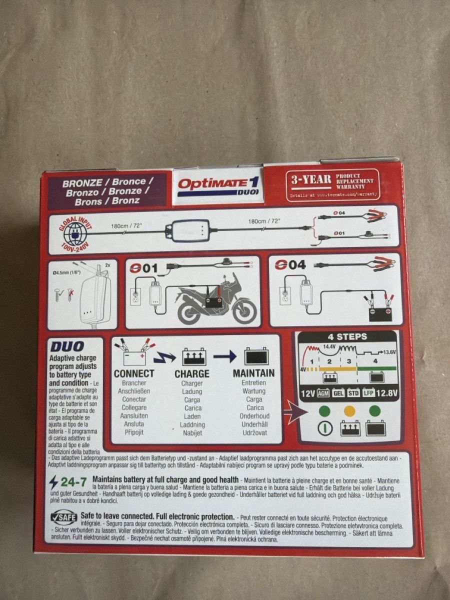 Chargeurs batteries: OptiMATE 1 DUO Batterieladegerät 12V 0.6A 4Steps NEU – Neuf avec emballage d'origine à Kreuzlingen par Roller-Werkstatt 2