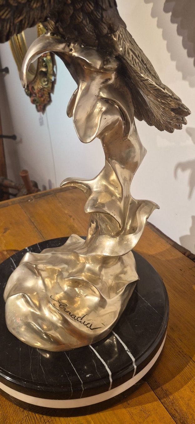 Skulpturen & Statuen: Splendide pygargue en bronze sur socle de marbre – Gebraucht aus Chateau-d'Oex von Jump65 4