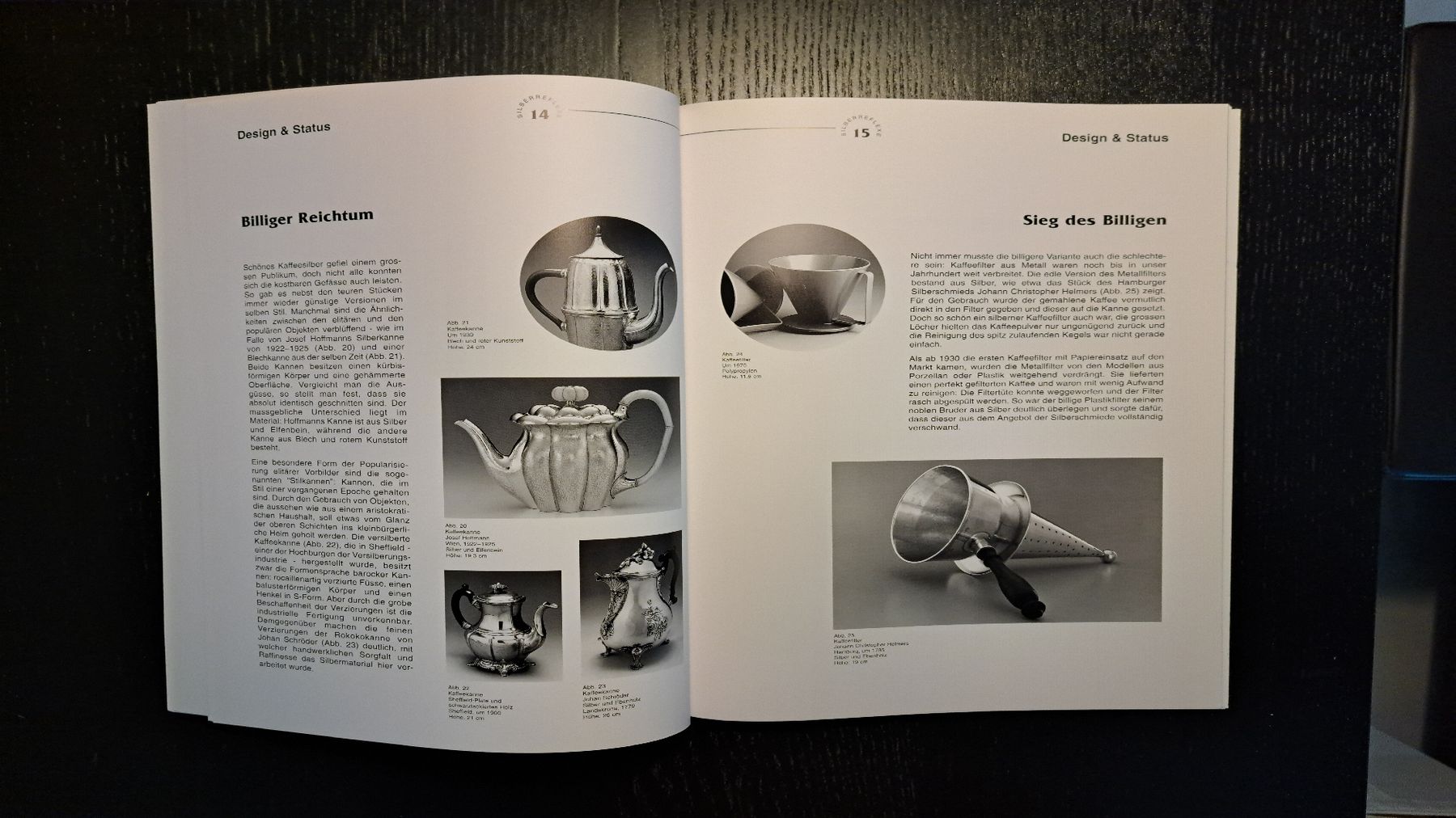Libri: SILBERREFLEXE/Johann Jacobs Museum/Design/Kaffeekannen – Usato da Ottenbach venduto da Rasenmaeeher 8