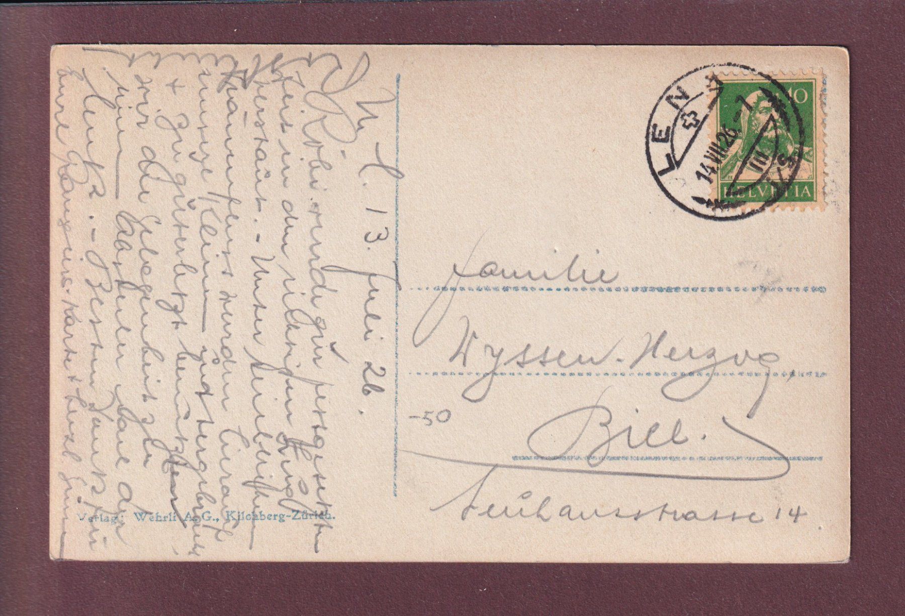 Cartes postales: IFFIGENSEE bei Lenk - 1926 – D'occasion à Pully par nicecards 1
