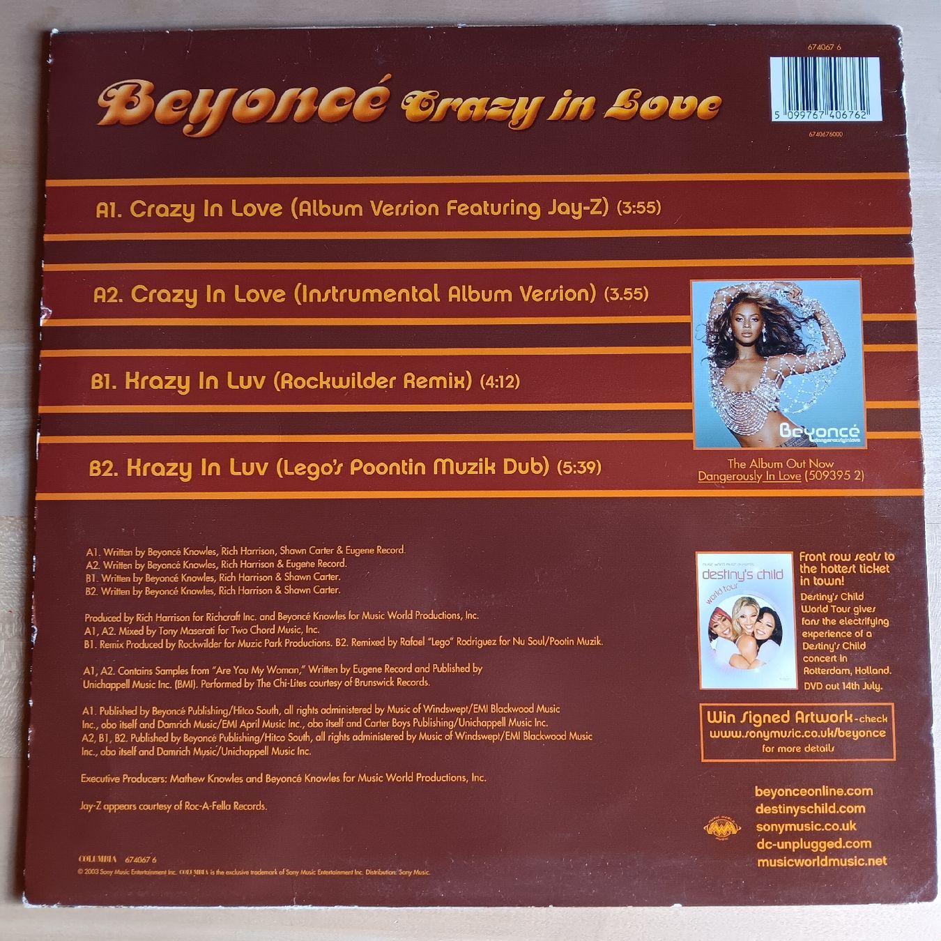 Dischi in vinile: Beyoncé Vinyl Crazy In Love – Usato da Chur venduto da chr_b2cn 1