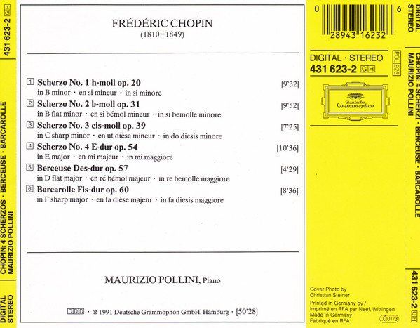 Maurizio Pollini - Frédéric Chopin - 4 Scherzi, Barcarolle | Kaufen auf ...