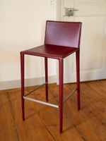 Barhocker Echtleder Burgunderrot Arper