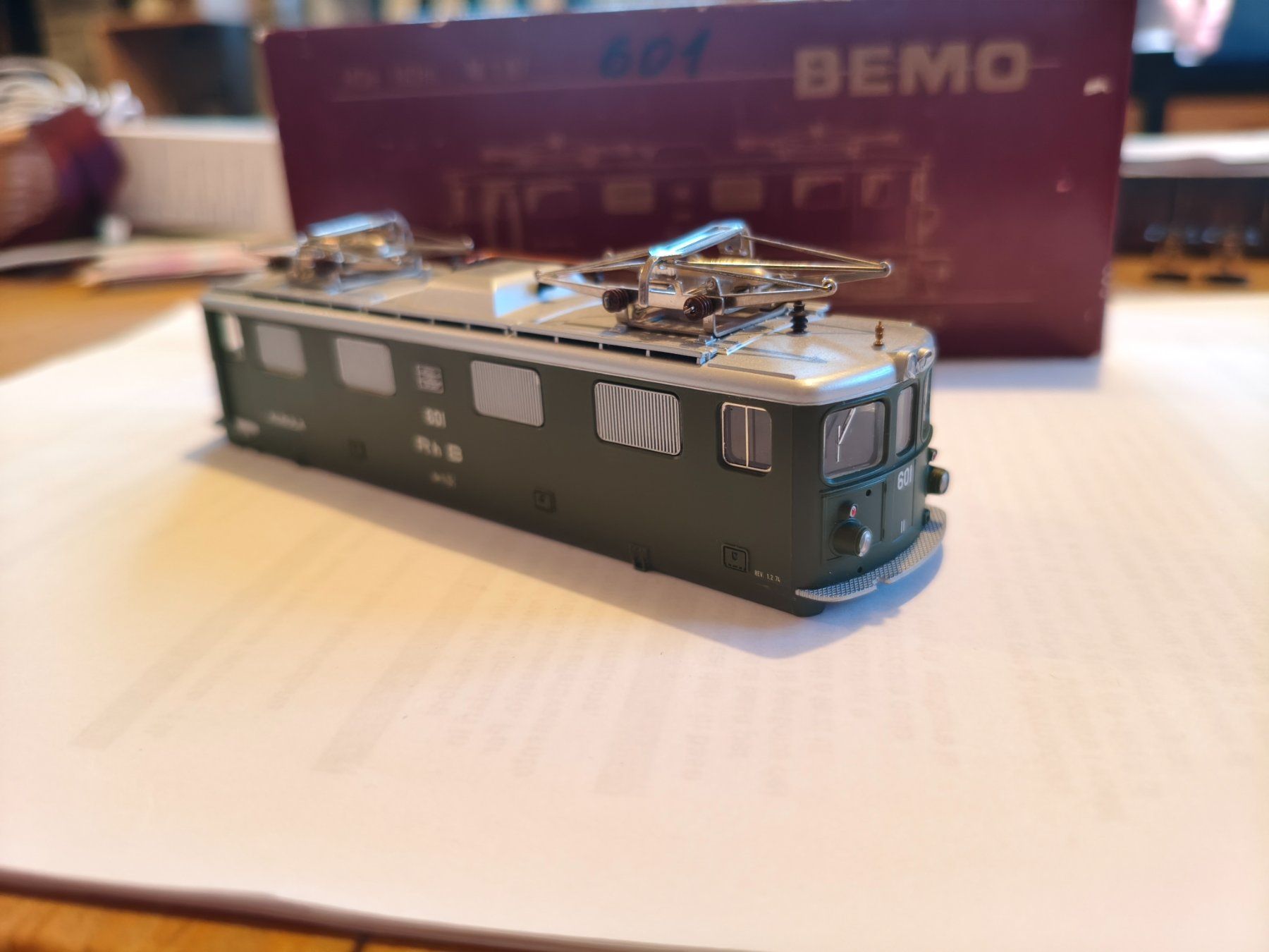 Bemo Modellini di ferrovie: Gehäuse Bemo RhB Ge 4/4 I 601 "Albula" – Usato da Viganello venduto da Calanda747