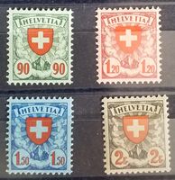 3930) 163-166, Wappenmuster mit Falz kt. 200.-