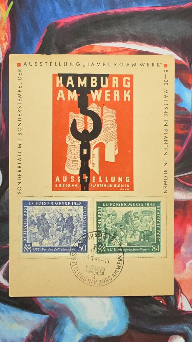 Alle Briefmarken: CL35 Document + Timbre Allemagne 1948 – Gebraucht aus Cousset von Patrick_Collections