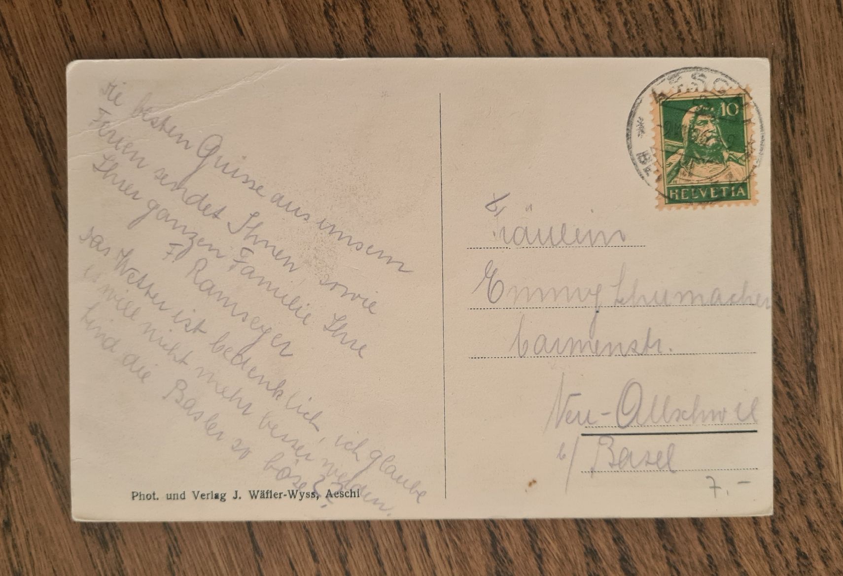 Cartoline postali: Châlet in Aeschi 1925 – Usato da Ebikon venduto da Donar50 1