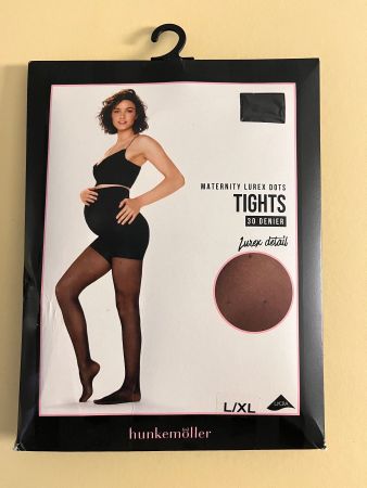HUNKEMÖLLER, Maternity Lurex Dots Tights, Grösse L/XL