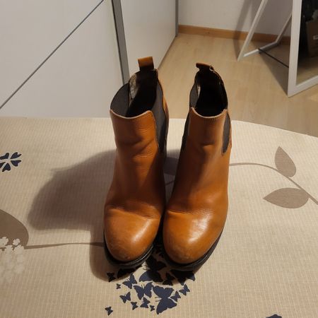 Braune Leder Schuhe von Vero Cuoio (38)