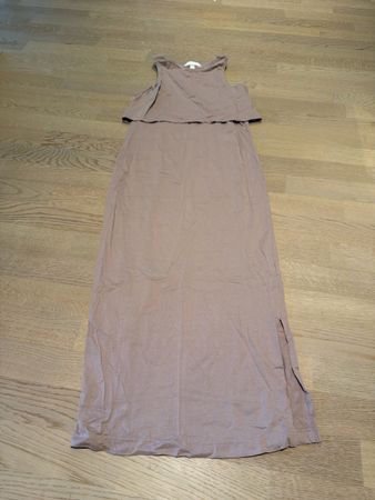 Umstandskleid  Stillkleid taupe | Gr. XS - gross geschnitten